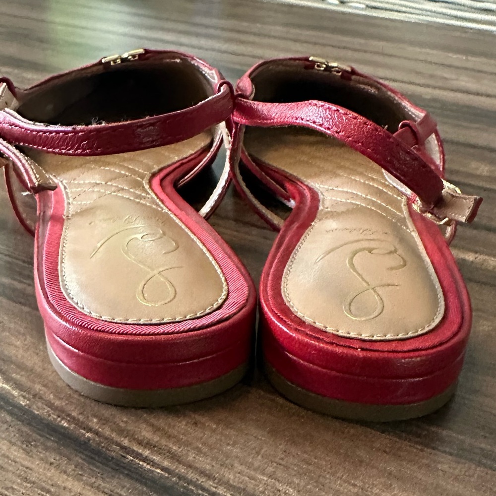 Sam Edelman Elegant Red Slingback Flats - Picture 2 of 6